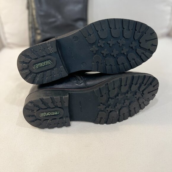 Remonte Black Fleece Lined Tall Boots Size 38 EU (7.5 US) - Picture 5 of 8